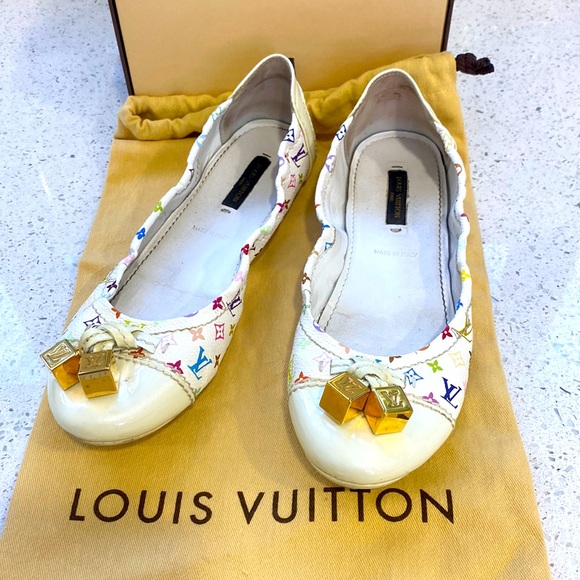 Louis Vuitton Shoes - Louis Vuitton Multicolor lovely Monogram Ballet shoes in Preloved great shape ❤️